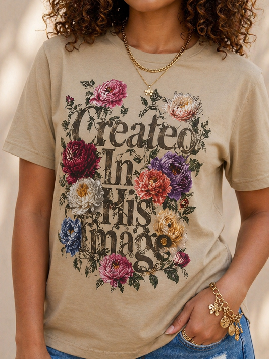 Created In His Image Floral T-Shirt