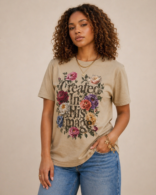 Created In His Image Floral T-Shirt