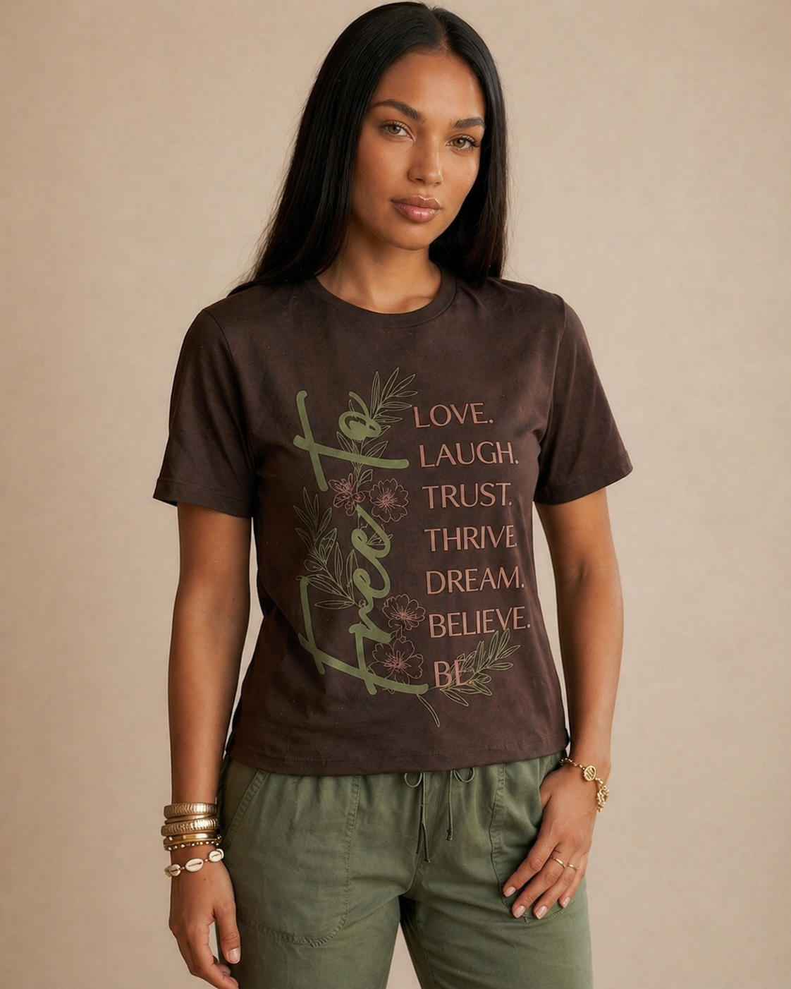 Free To Love Floral T‑Shirt